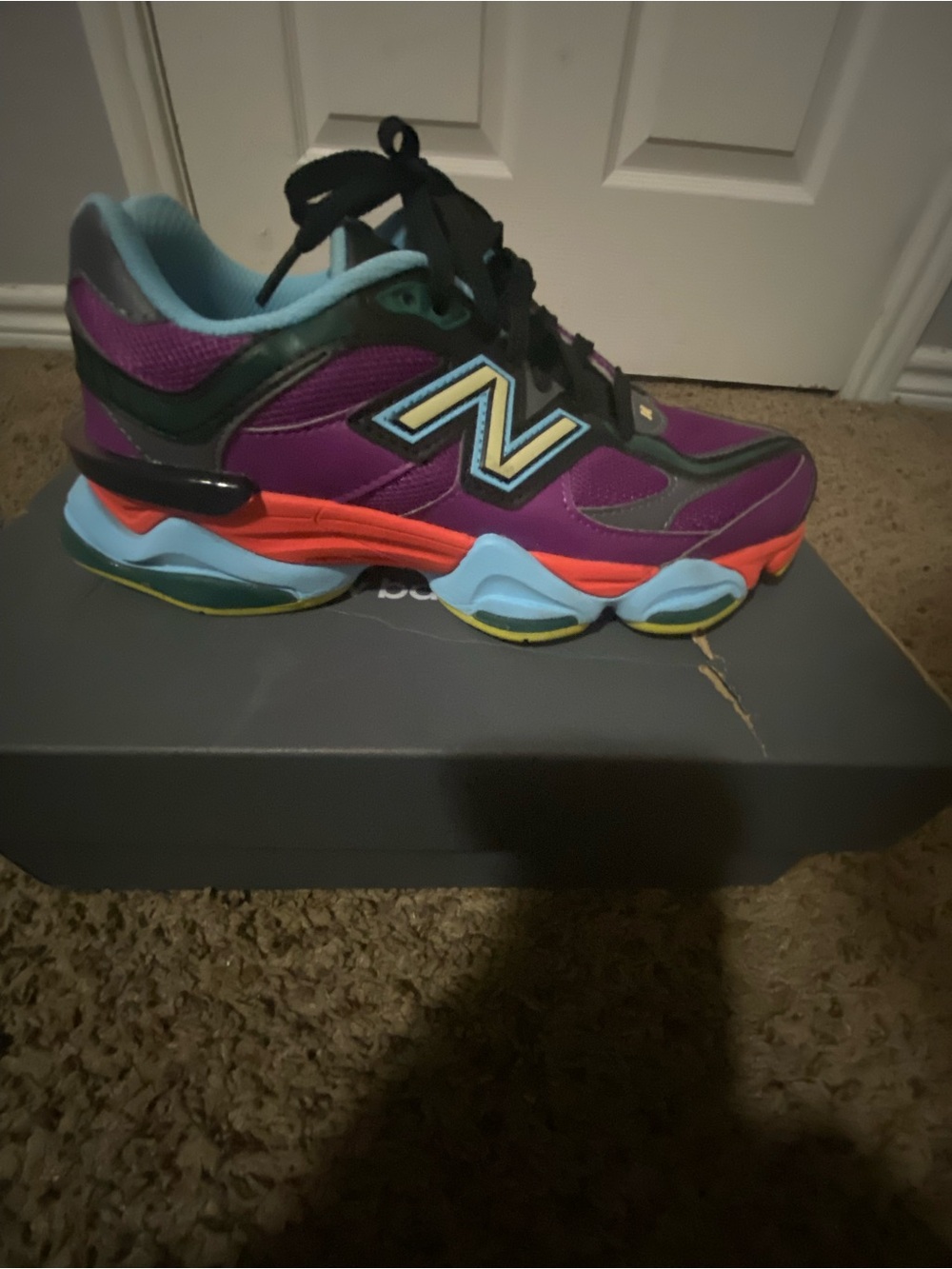New Balance 9060 Women’s Purple, Teal & Orange Athletic Sneakers